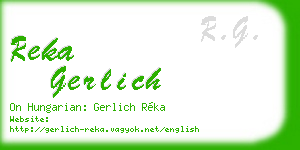 reka gerlich business card